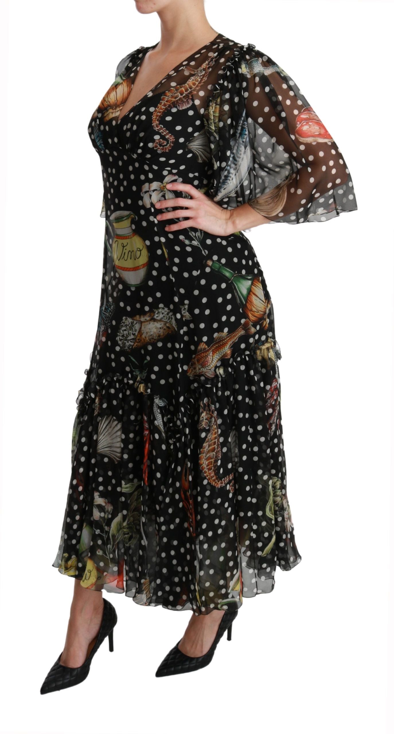 Dolce & Gabbana Black Long Dress for Women detail view