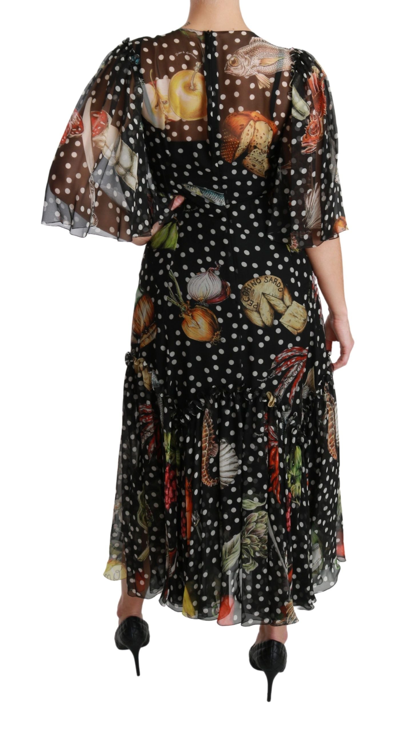 Dolce & Gabbana Black Long Dress for Women side view