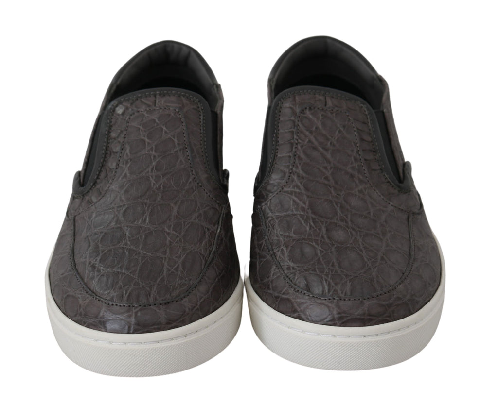 Dolce & Gabbana Grey Slip On Loafers for Men alternate view