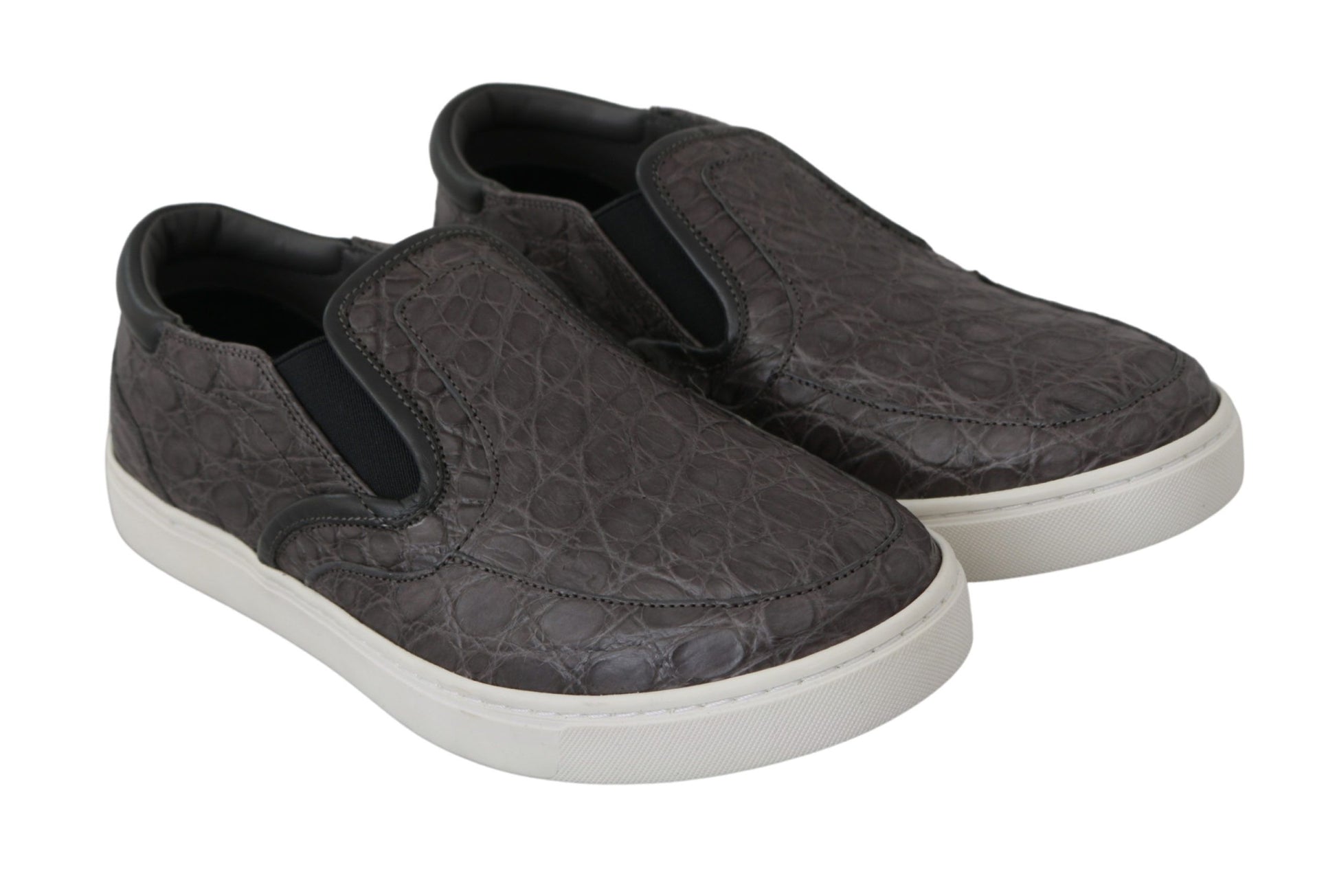 Dolce & Gabbana Grey Slip On Loafers for Men detail view