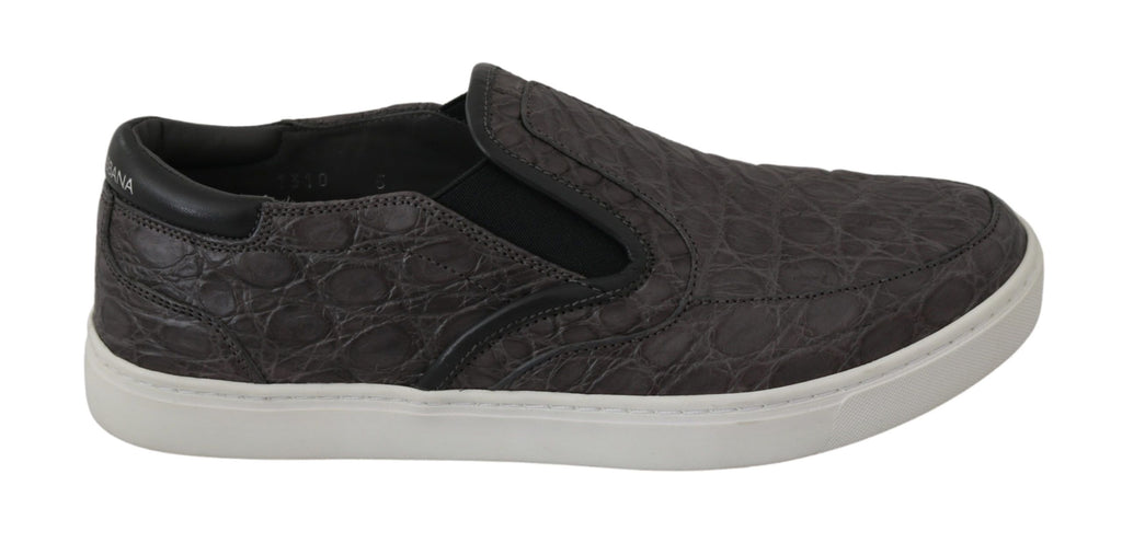 Dolce & Gabbana Grey Slip On Loafers for Men