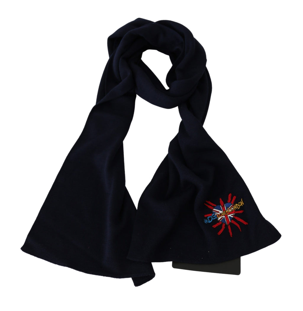 Dolce & Gabbana Blue Scarf for Men detail view