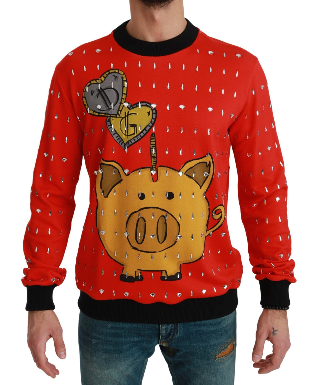 Dolce & Gabbana Red Sweatshirt for Men