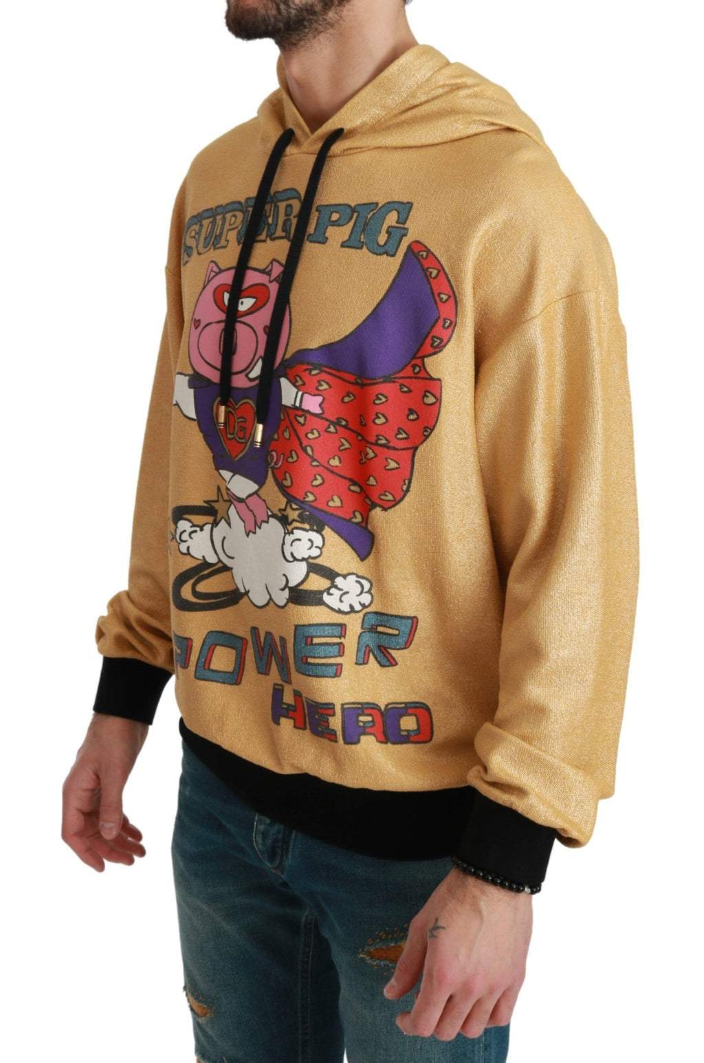 Dolce & Gabbana Gold Hoodie for Men alternate view