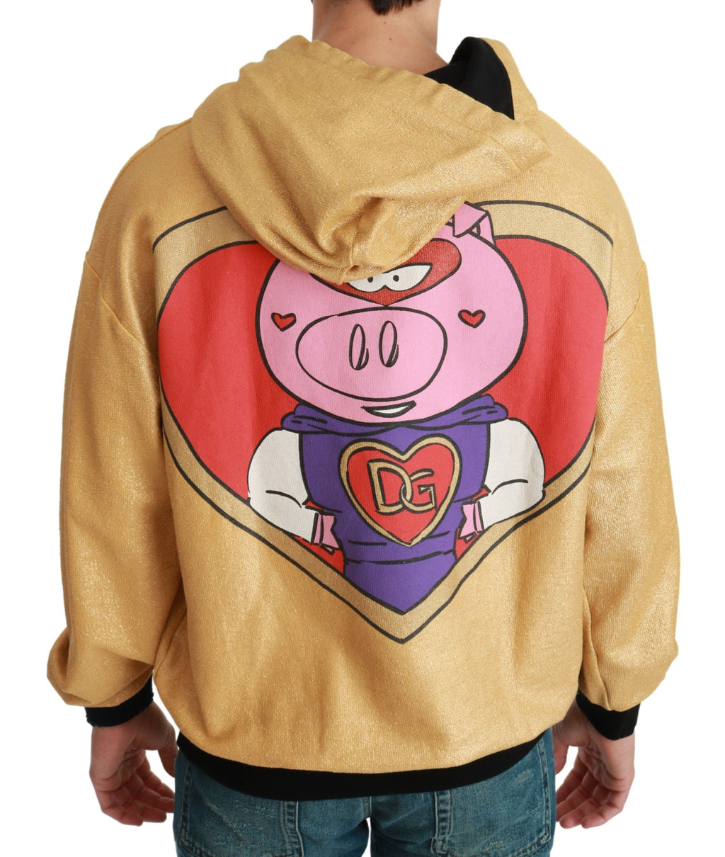 Dolce & Gabbana Gold Hoodie for Men detail view