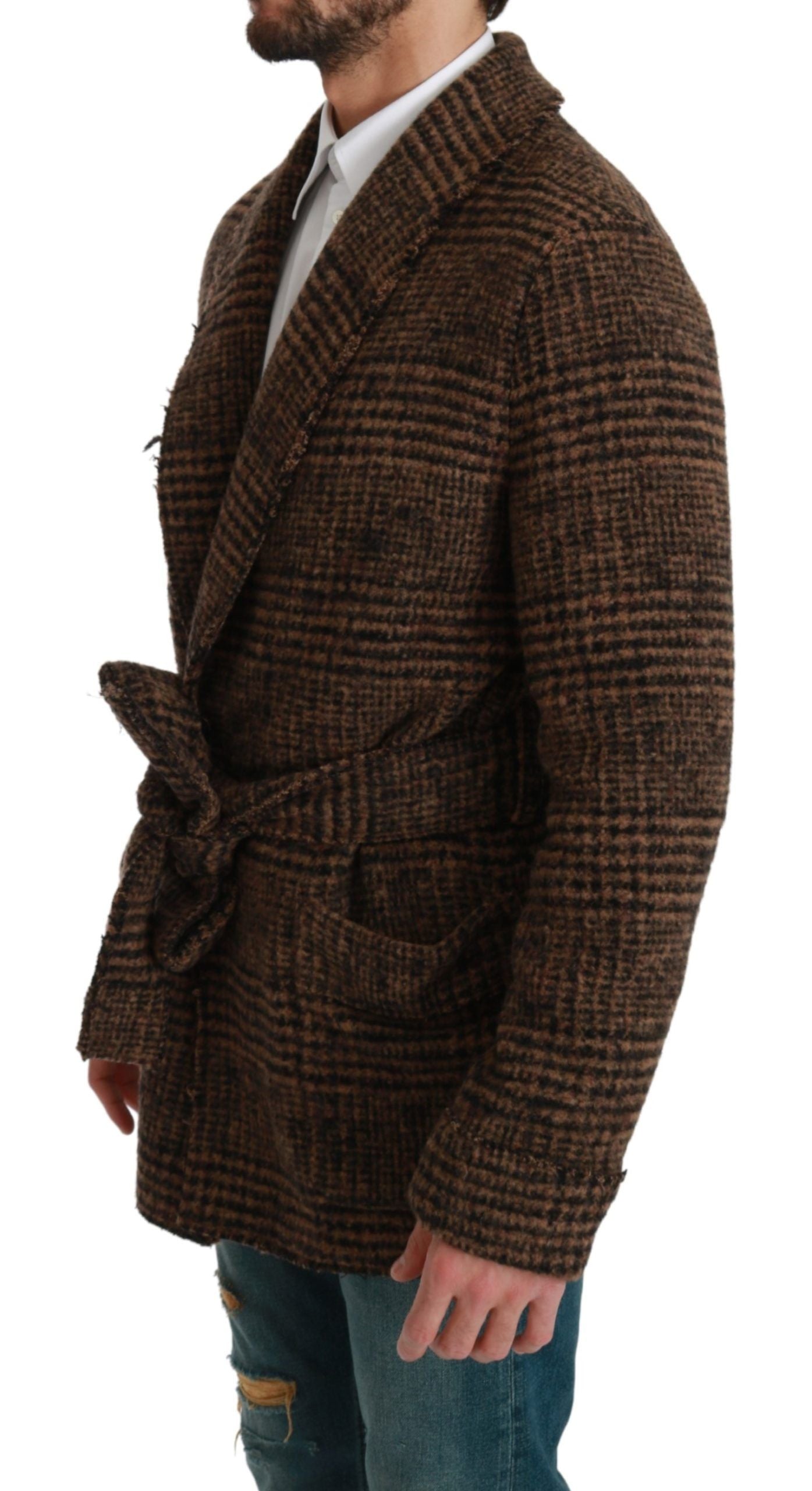 Dolce & Gabbana Brown Coat for Men detail view