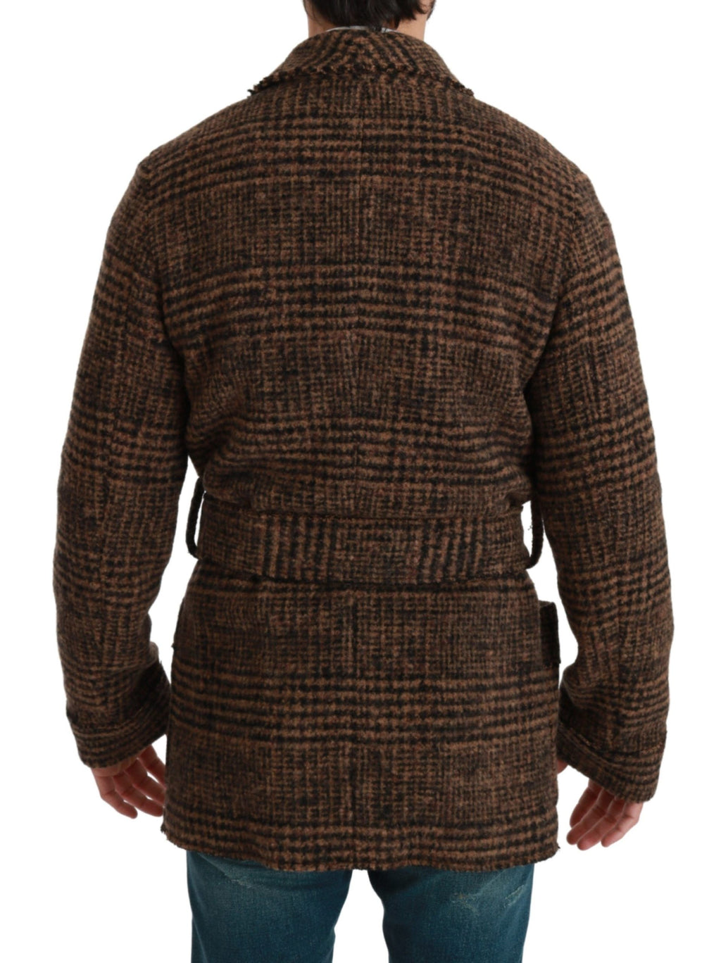 Dolce & Gabbana Brown Coat for Men side view