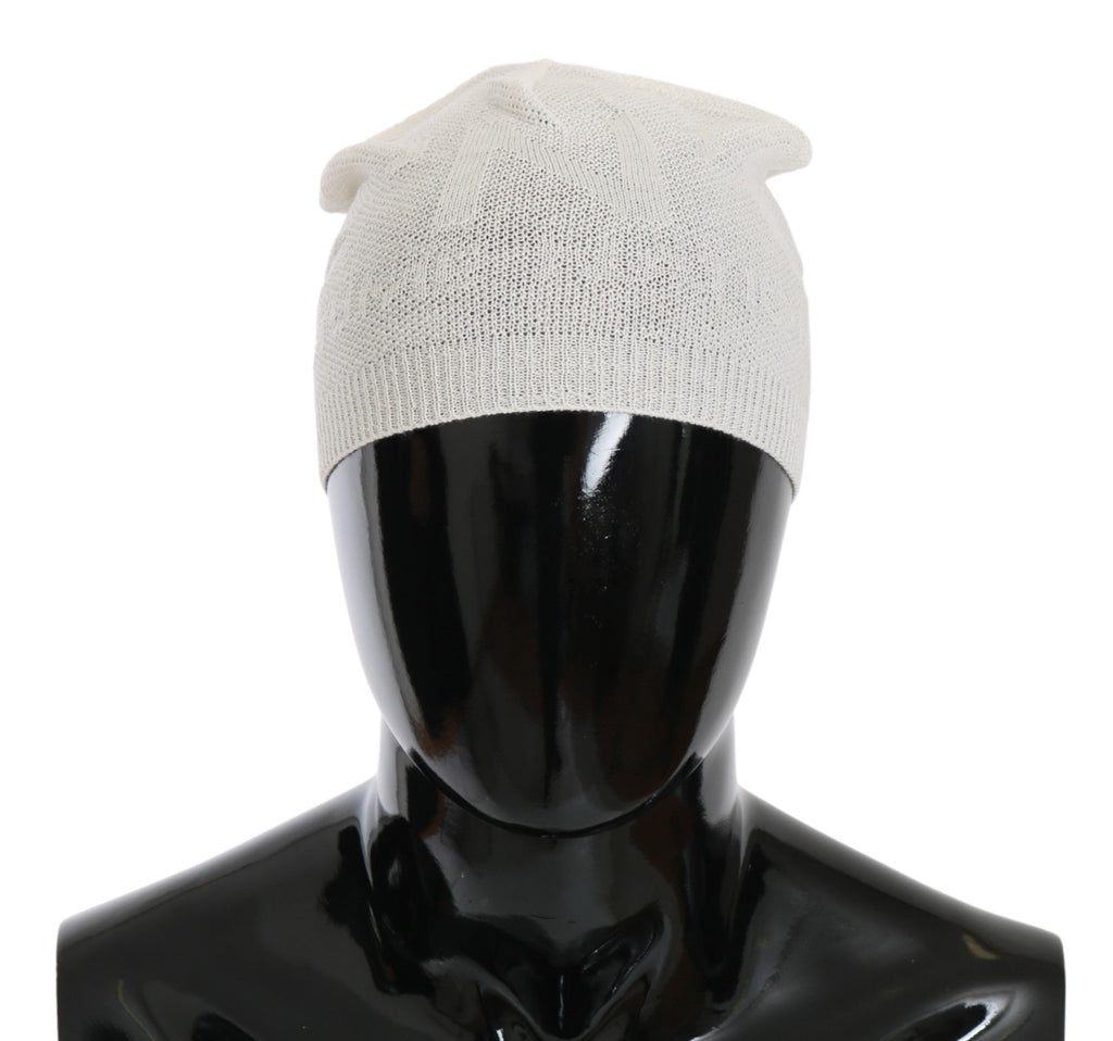 Costume National White Beanie for Men