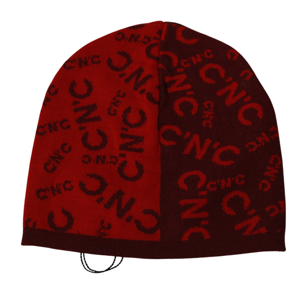 Costume National Red Beanie for Men detail view