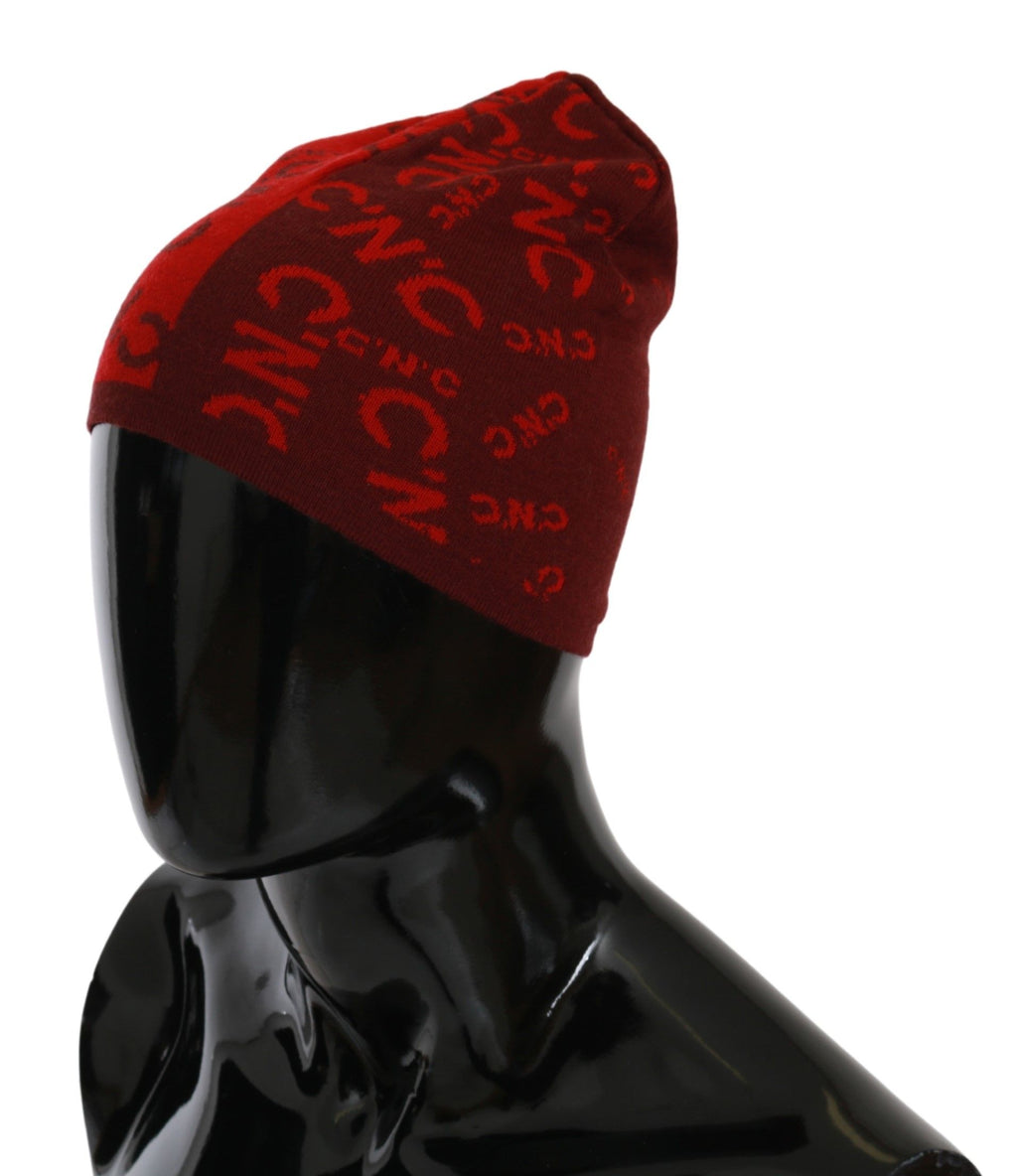Costume National Red Beanie for Men side view