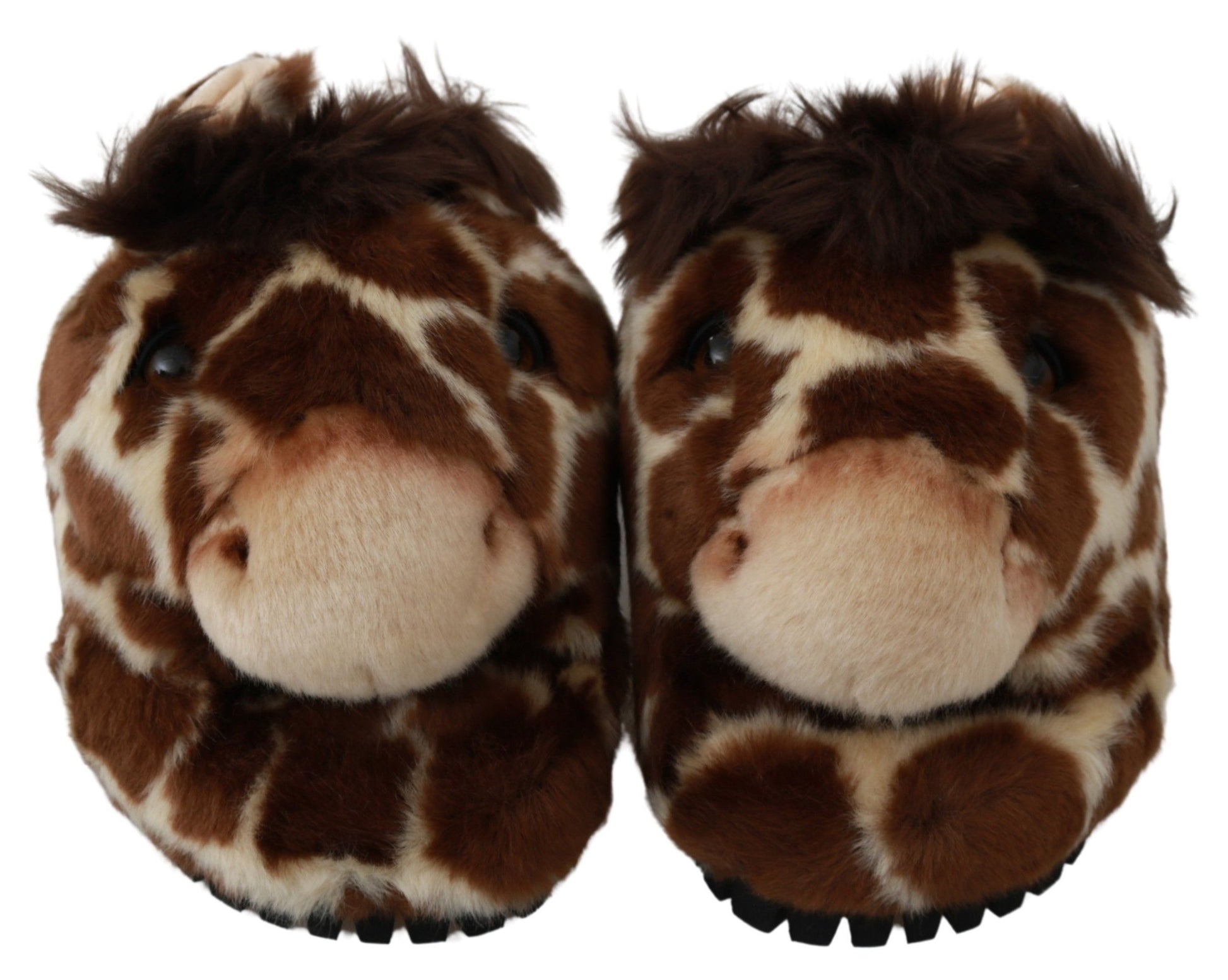 Chaussures Plates Sandales Chaussons Girafe Marron Dolce & Gabbana