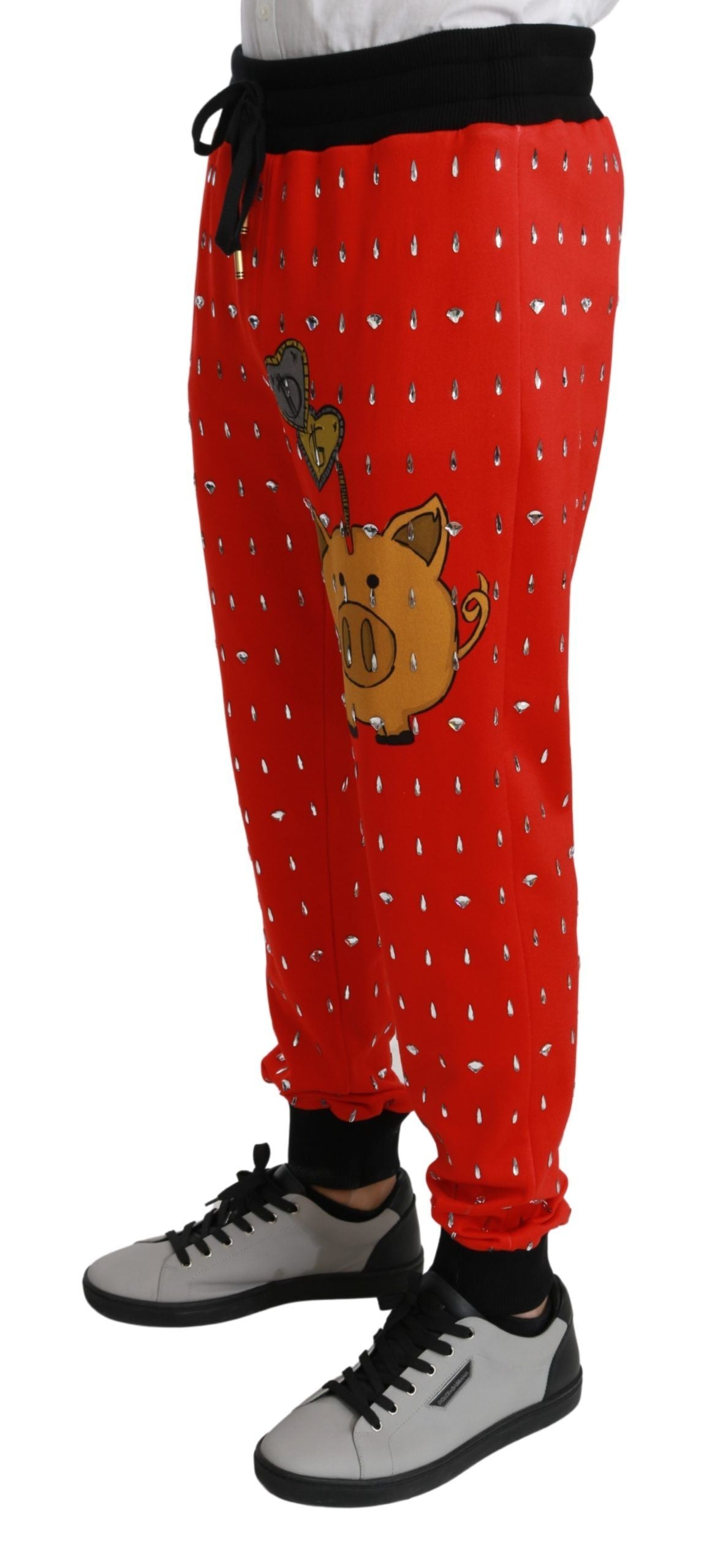 Dolce & Gabbana Red Joggers for Men alternate view