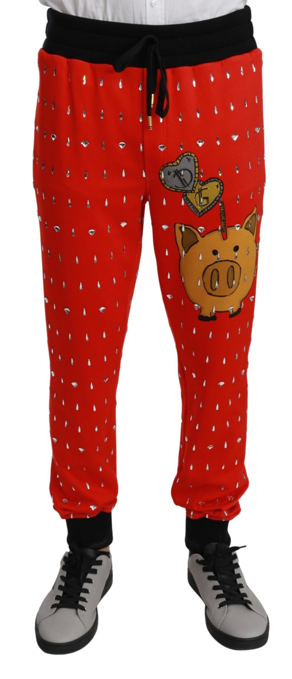 Dolce & Gabbana Red Joggers for Men