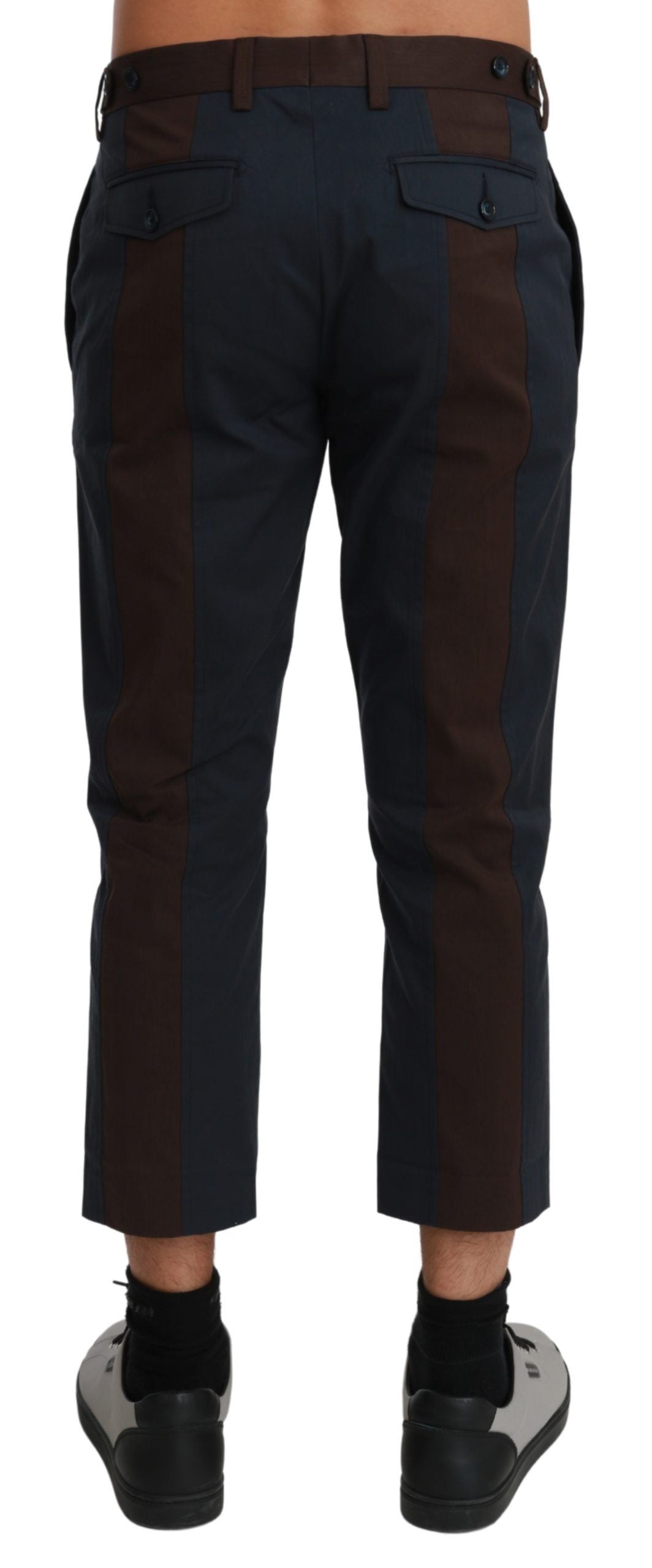 Pantalon court rayé marron Dolce & Gabbana