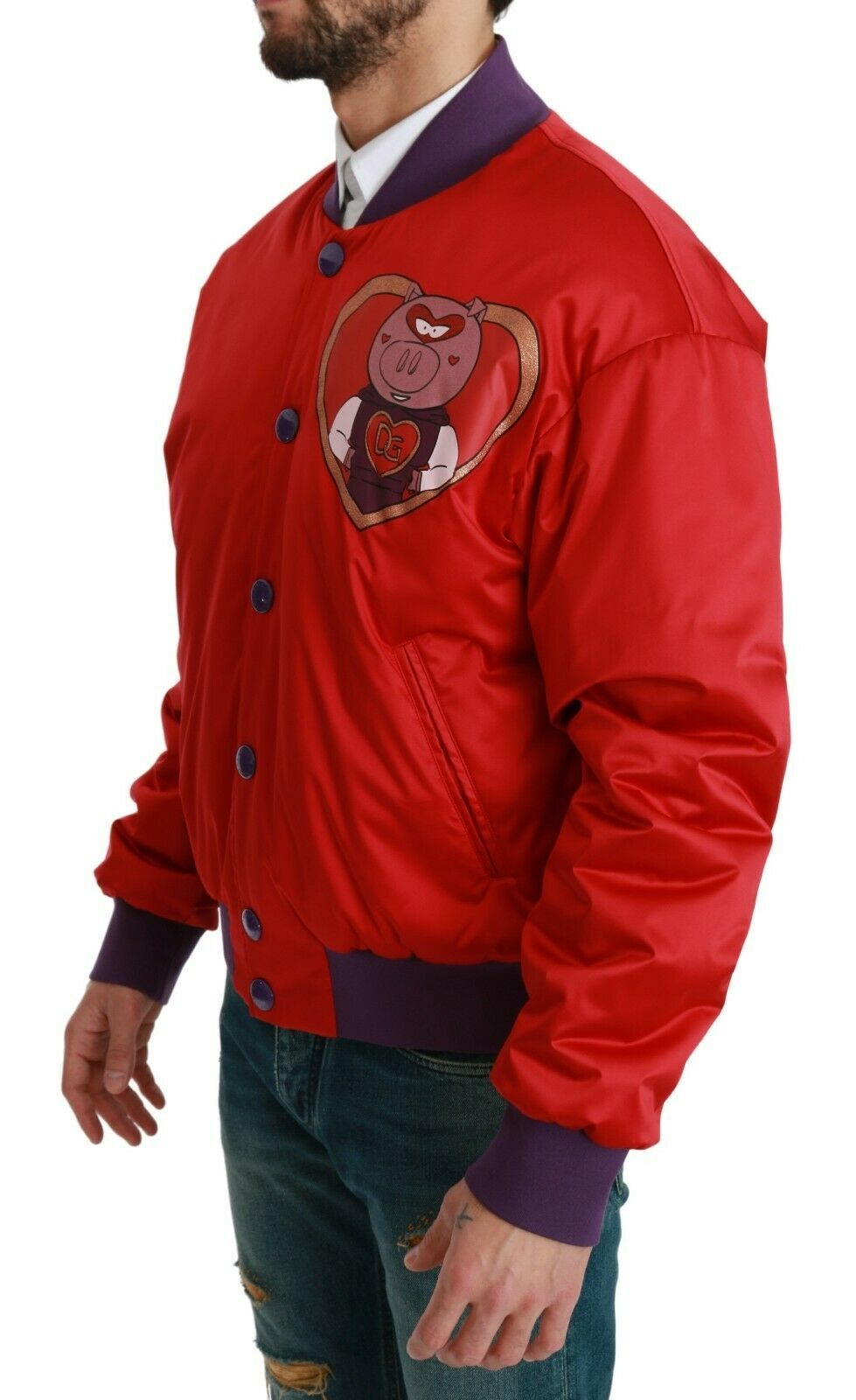 Dolce & Gabbana Red Bomber for Men detail view