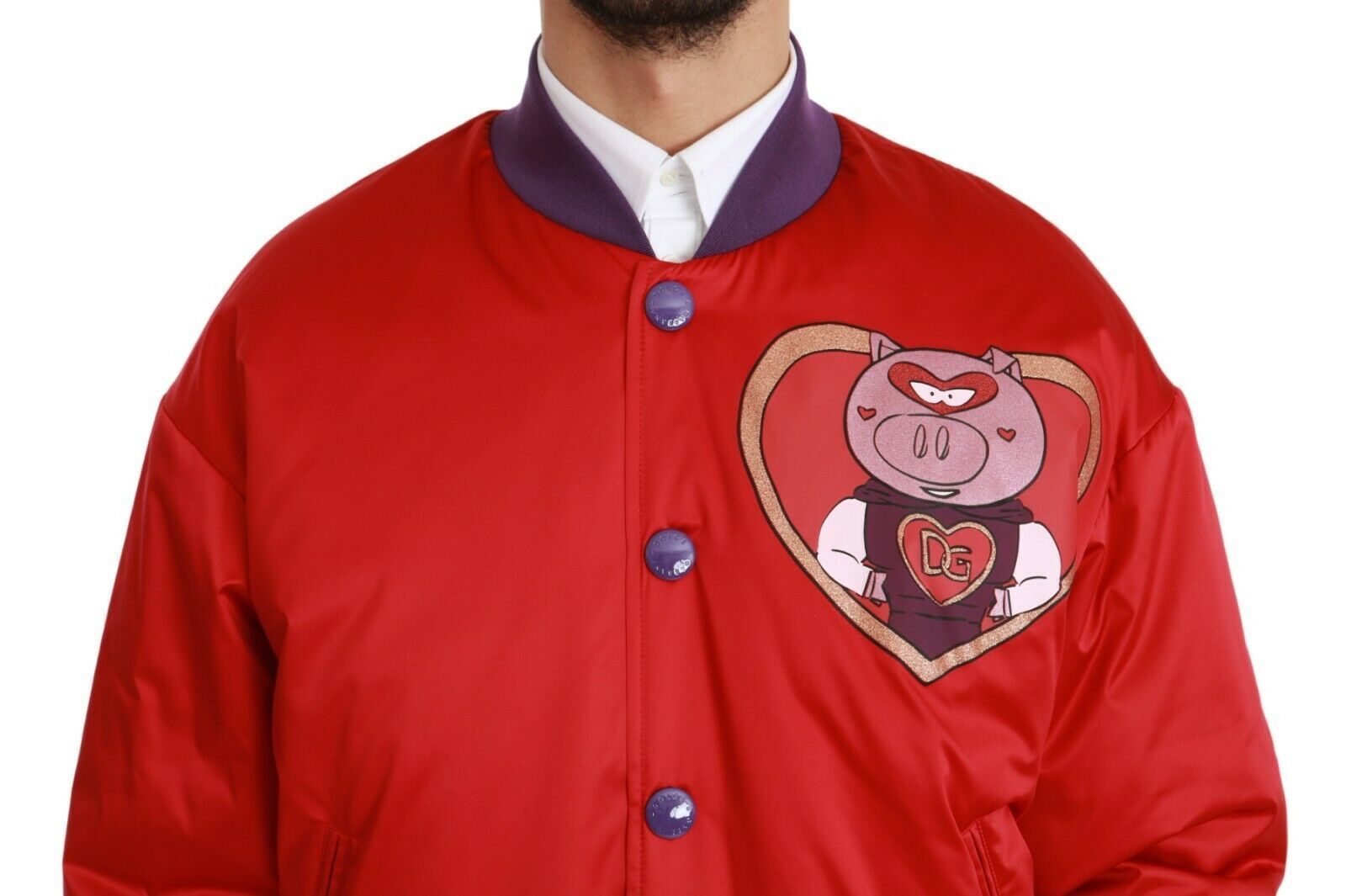 Dolce & Gabbana Red Bomber for Men side view