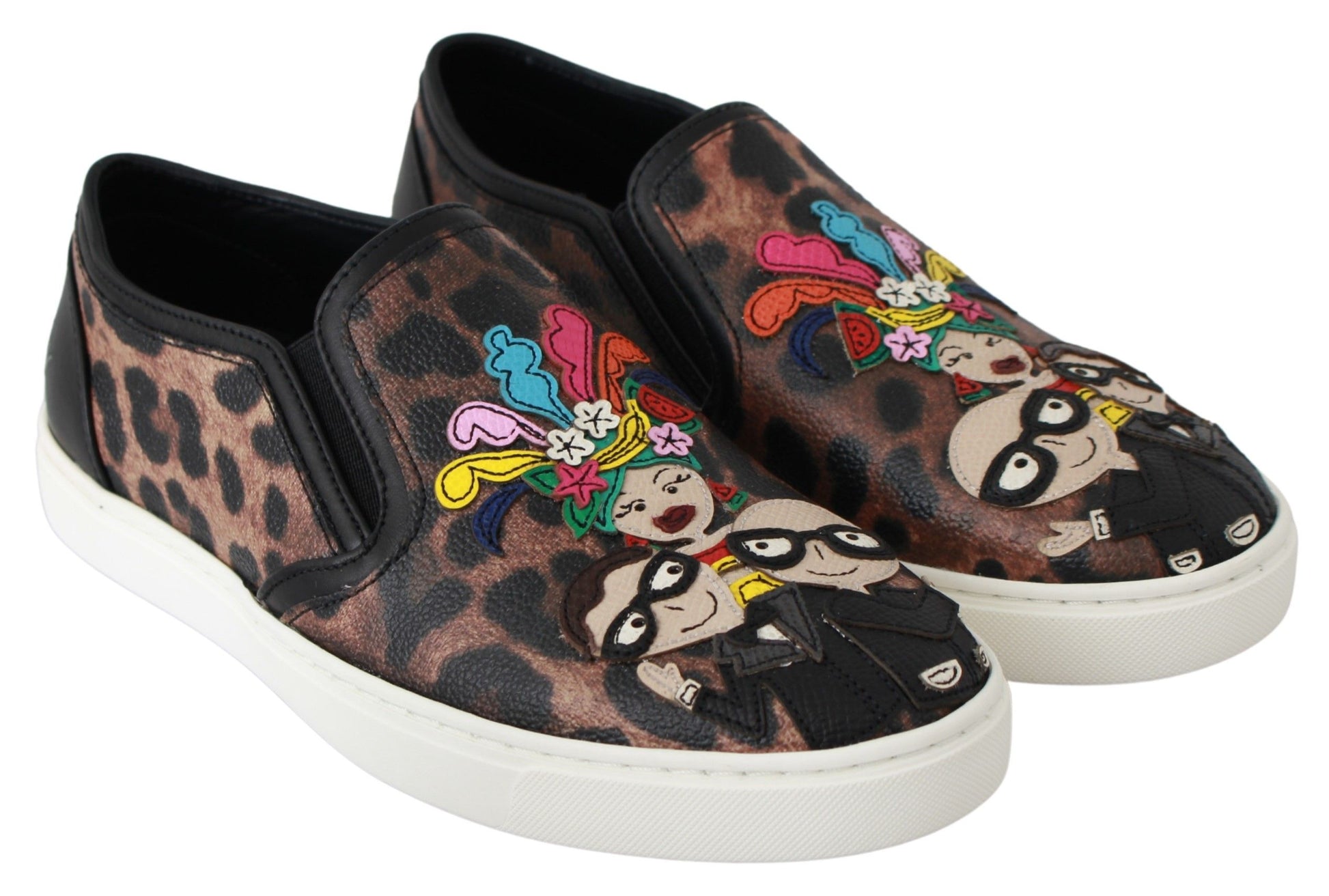 Dolce & Gabbana Brown Slip On Loafers for Women detail view