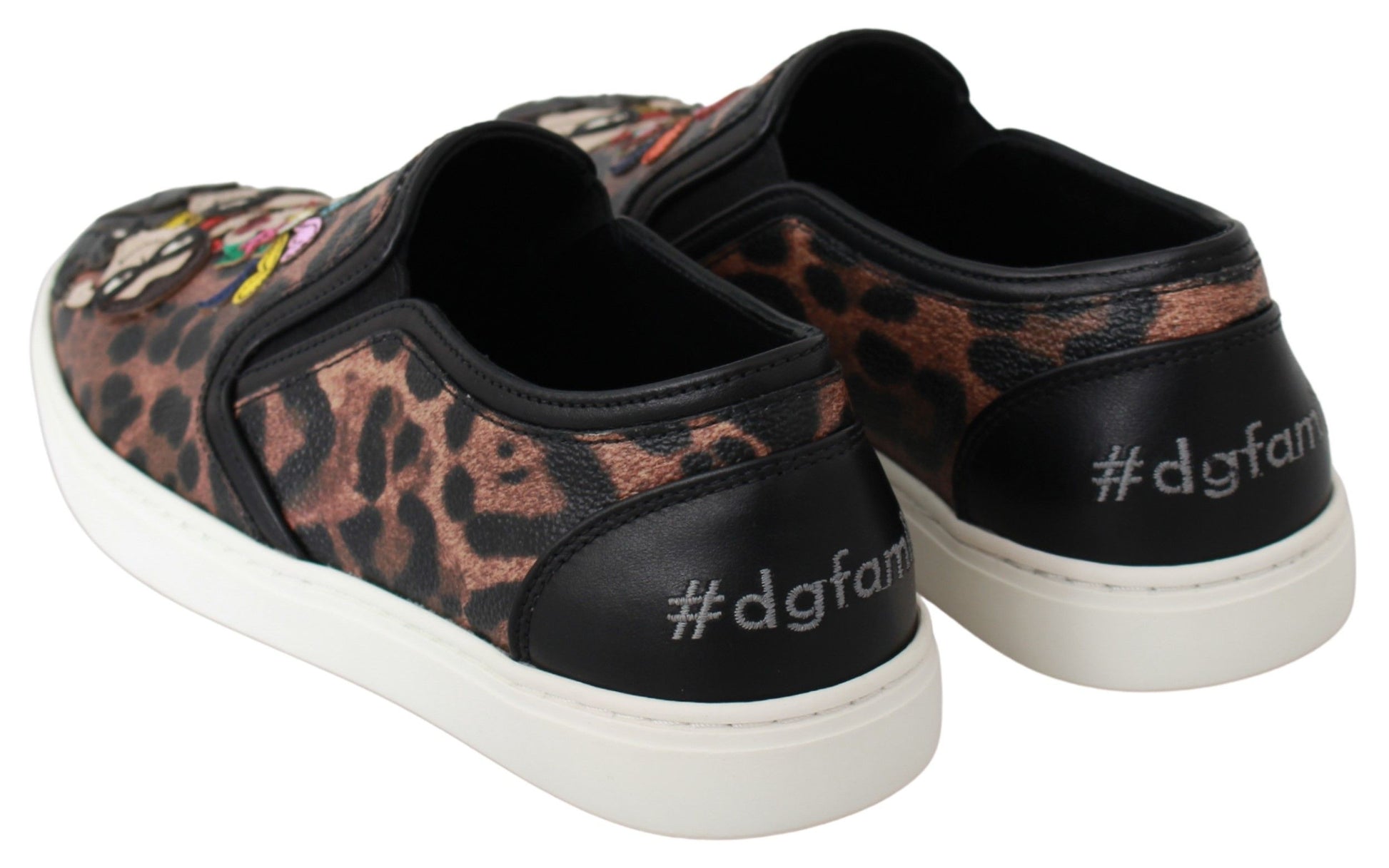 Dolce & Gabbana Brown Slip On Loafers for Women side view