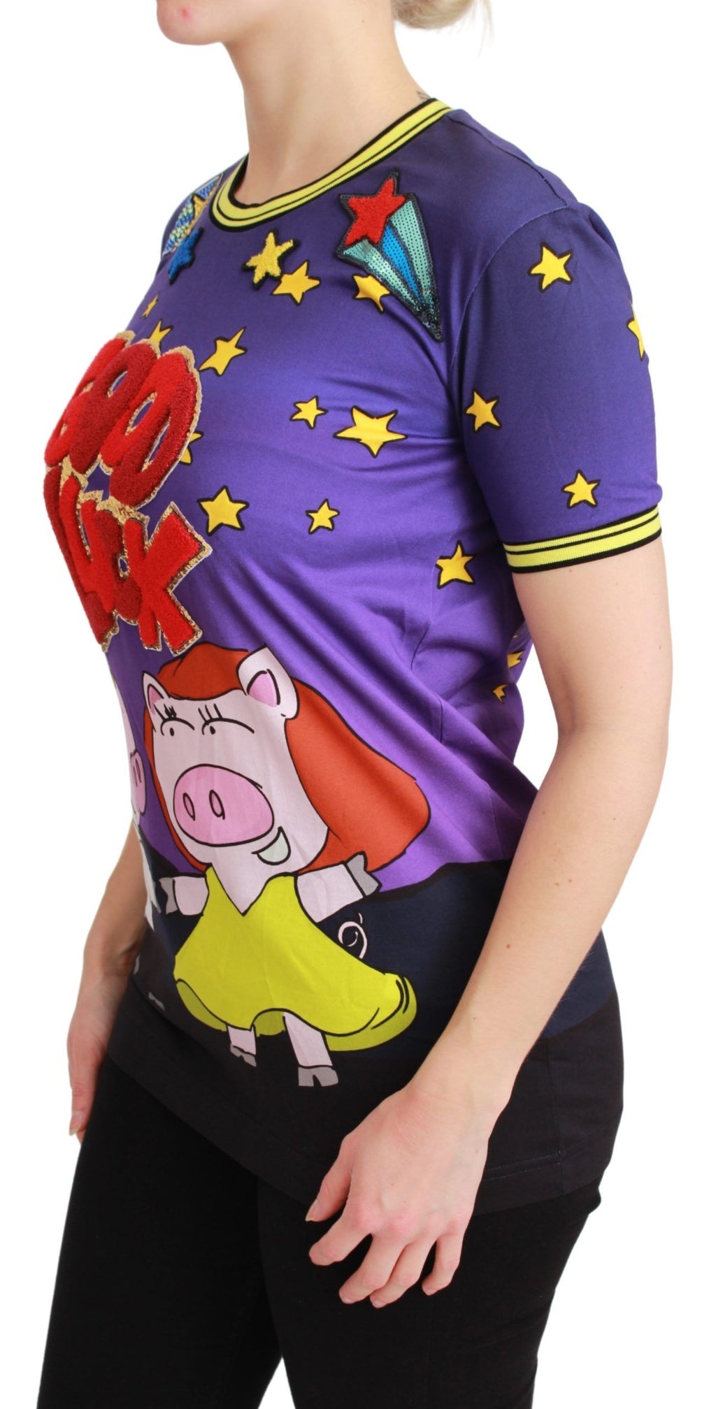 Dolce & Gabbana Purple T-Shirt for Women detail view