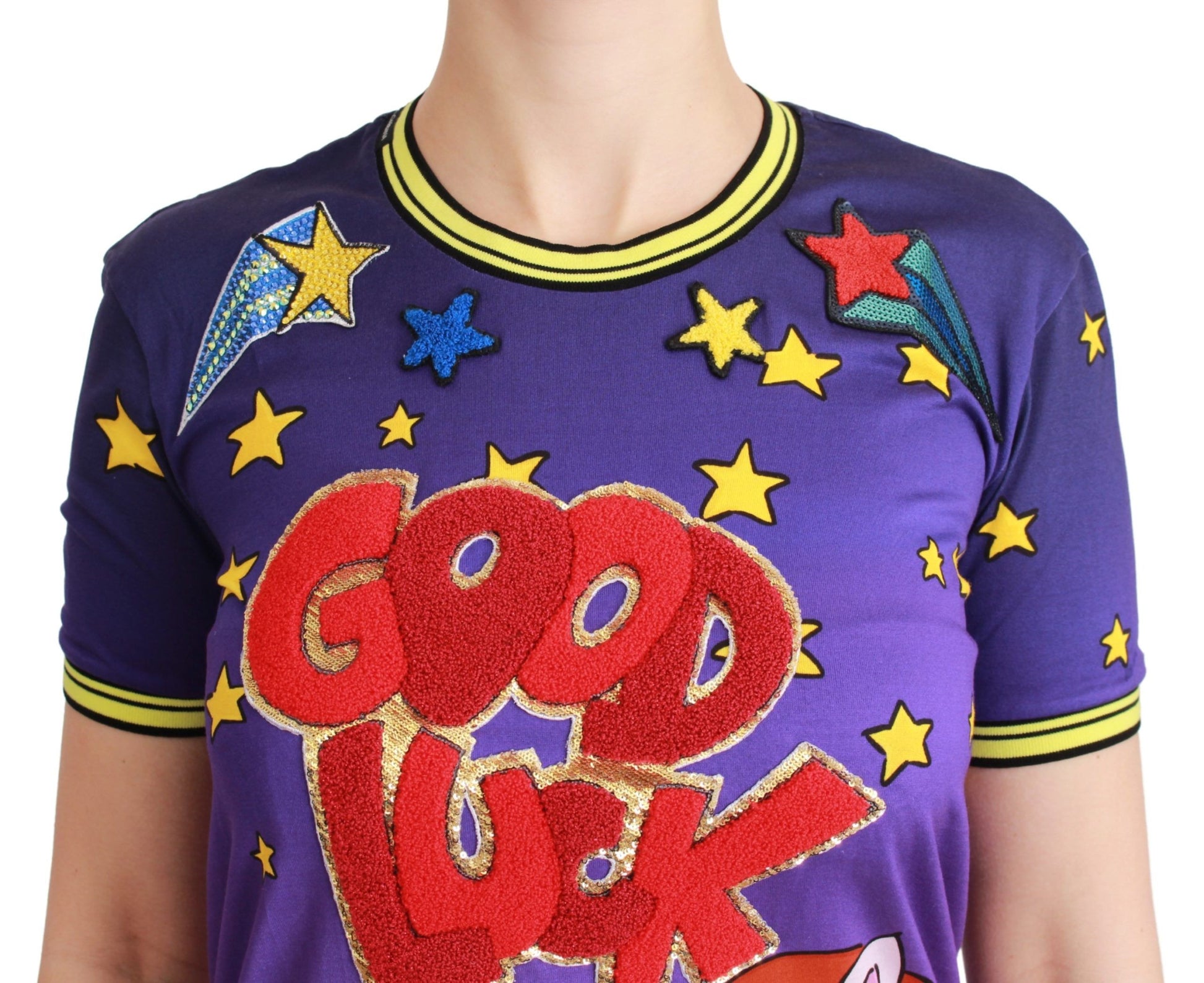 Dolce & Gabbana Purple T-Shirt for Women additional view