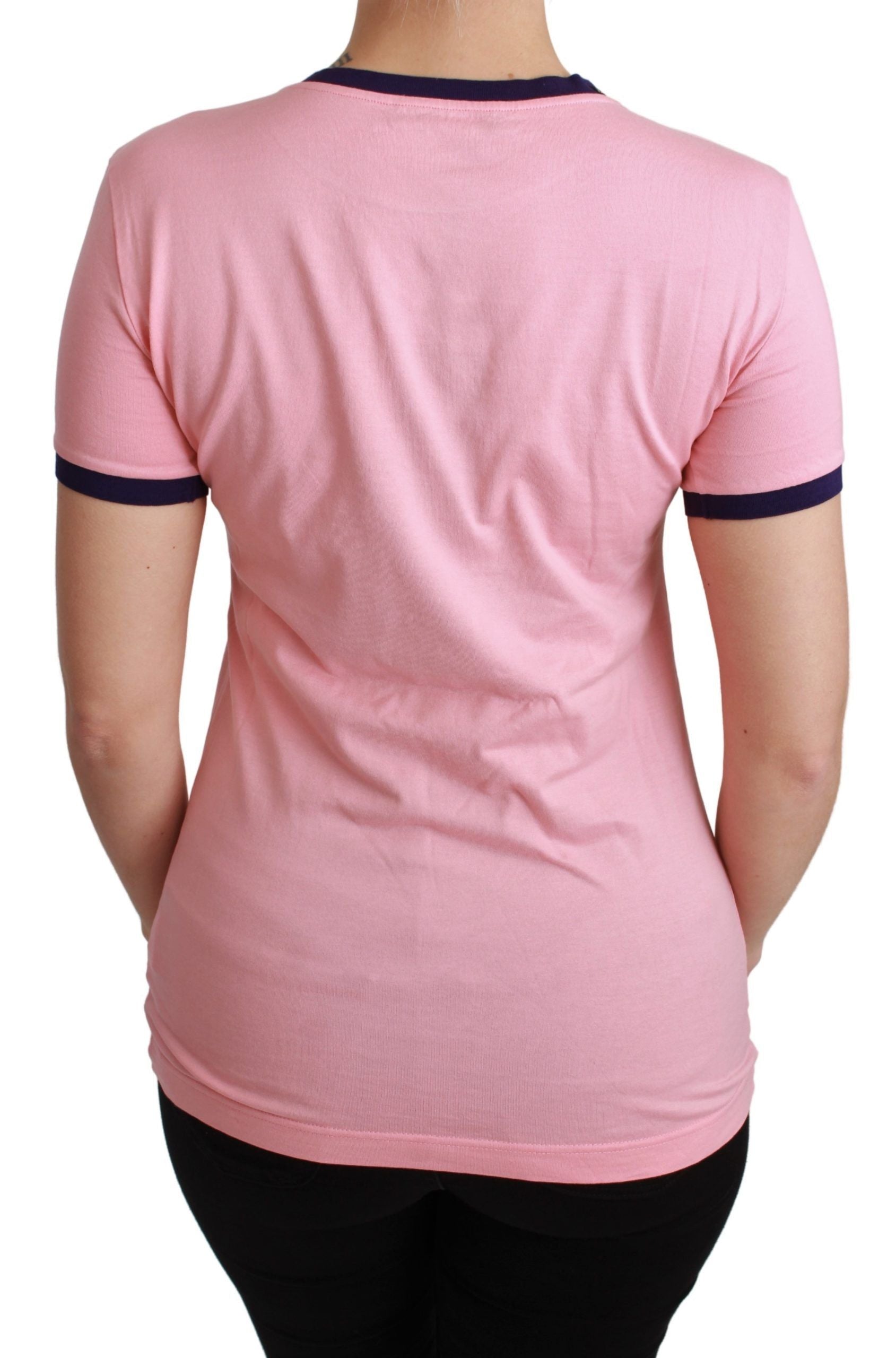 T-shirt en coton rose Dolce & Gabbana ANNÉE DU COCHON