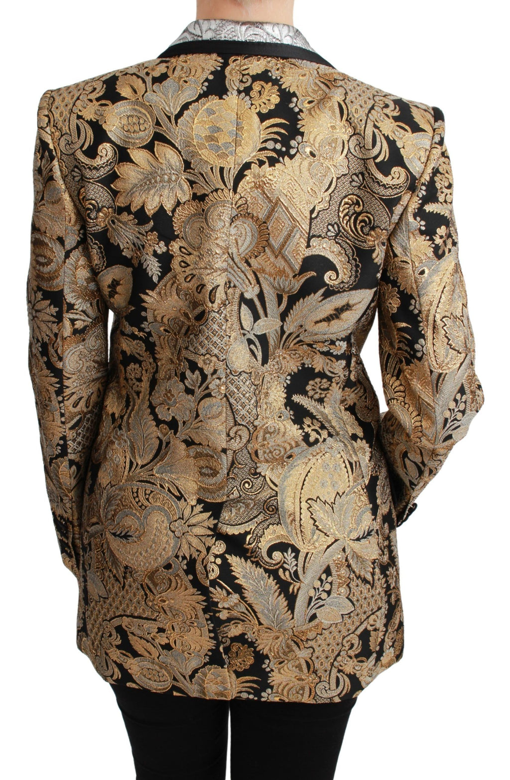 Veste Blazer Jacquard Noir et Doré Dolce & Gabbana