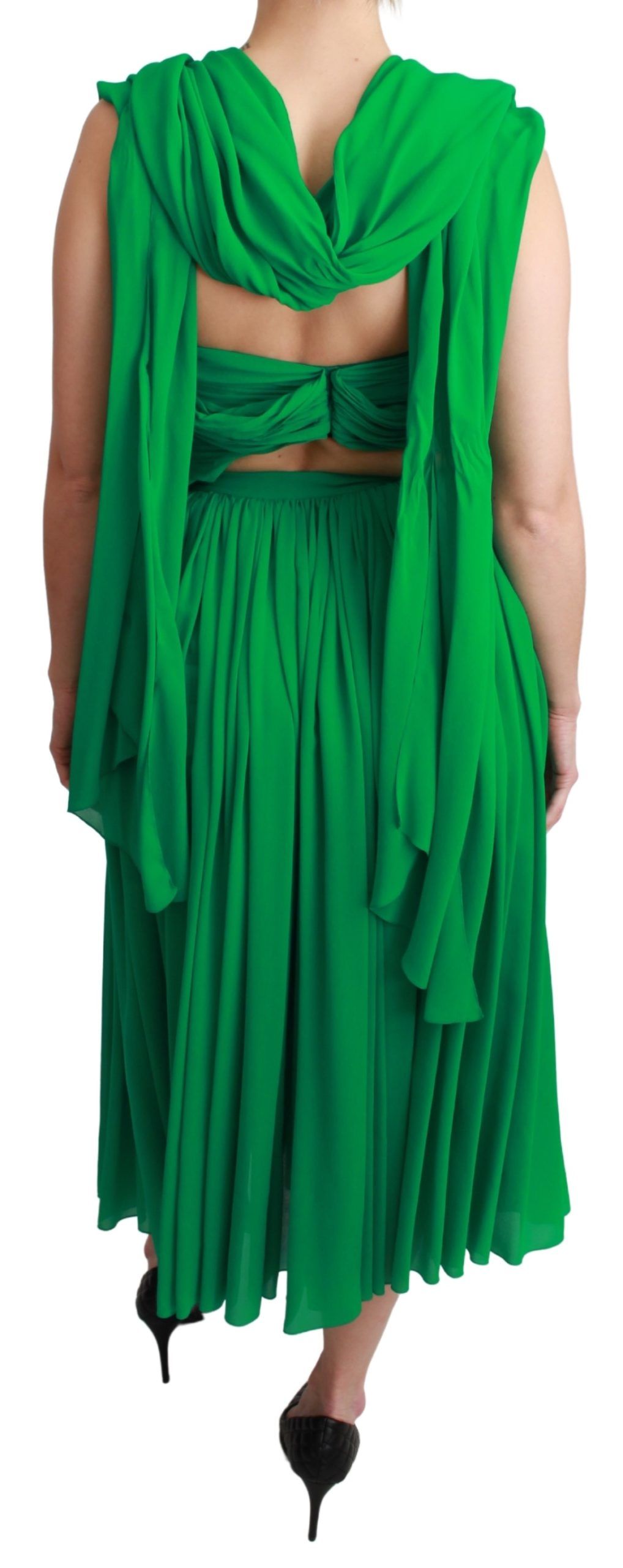 Dolce & Gabbana Green Long Dress for Women side view