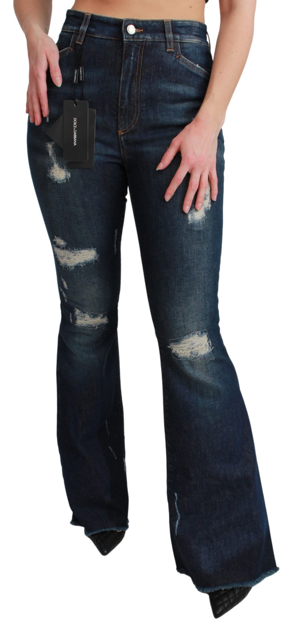 Dolce & Gabbana Blue Flared Jeans for Women