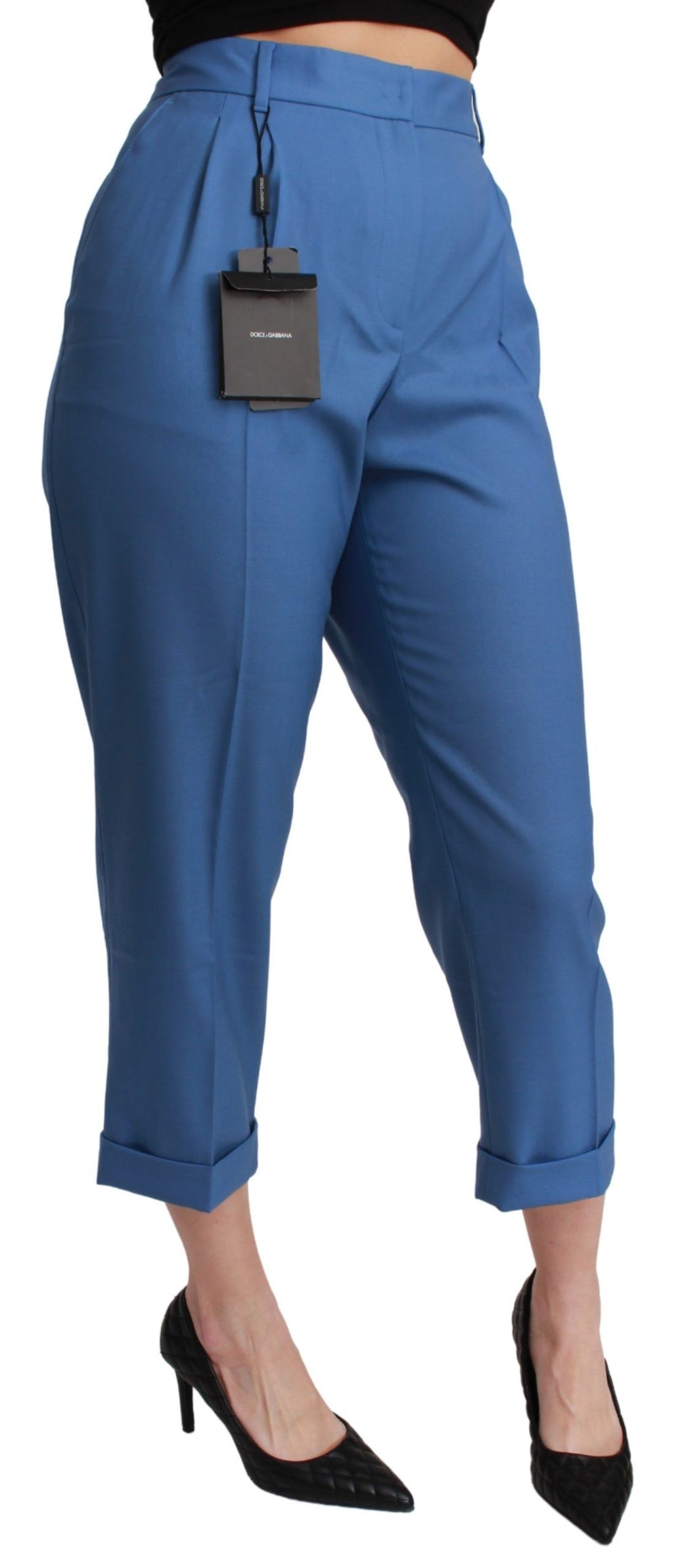 Dolce & Gabbana Blue Cropped Pants for Women alternate view