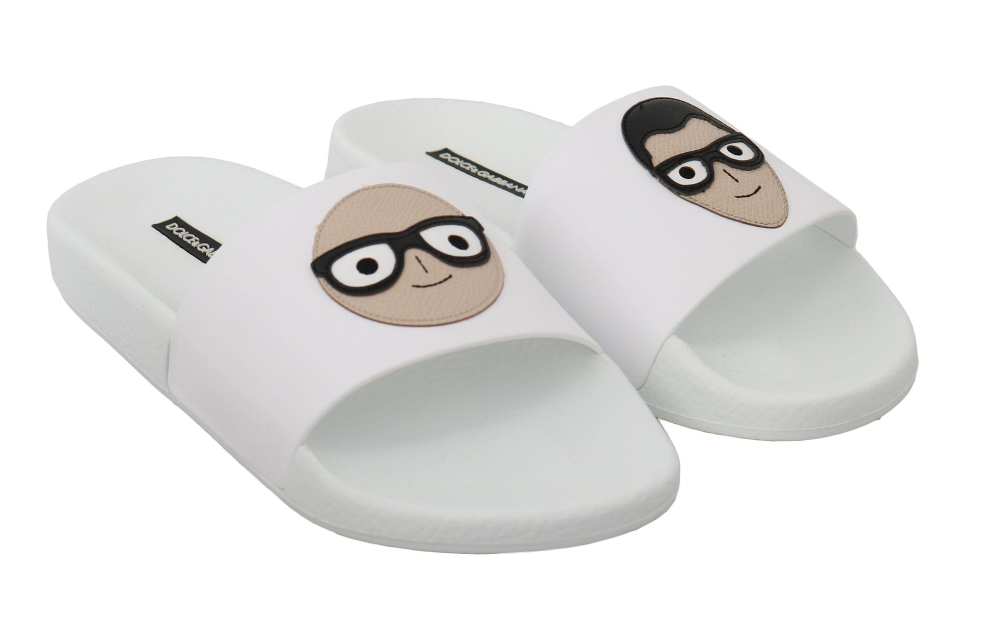 Dolce & Gabbana White Slippers for Women side view
