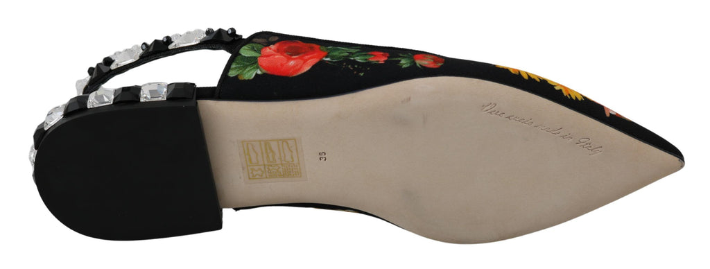 Dolce & Gabbana Black Slip On Loafers for Women detail view
