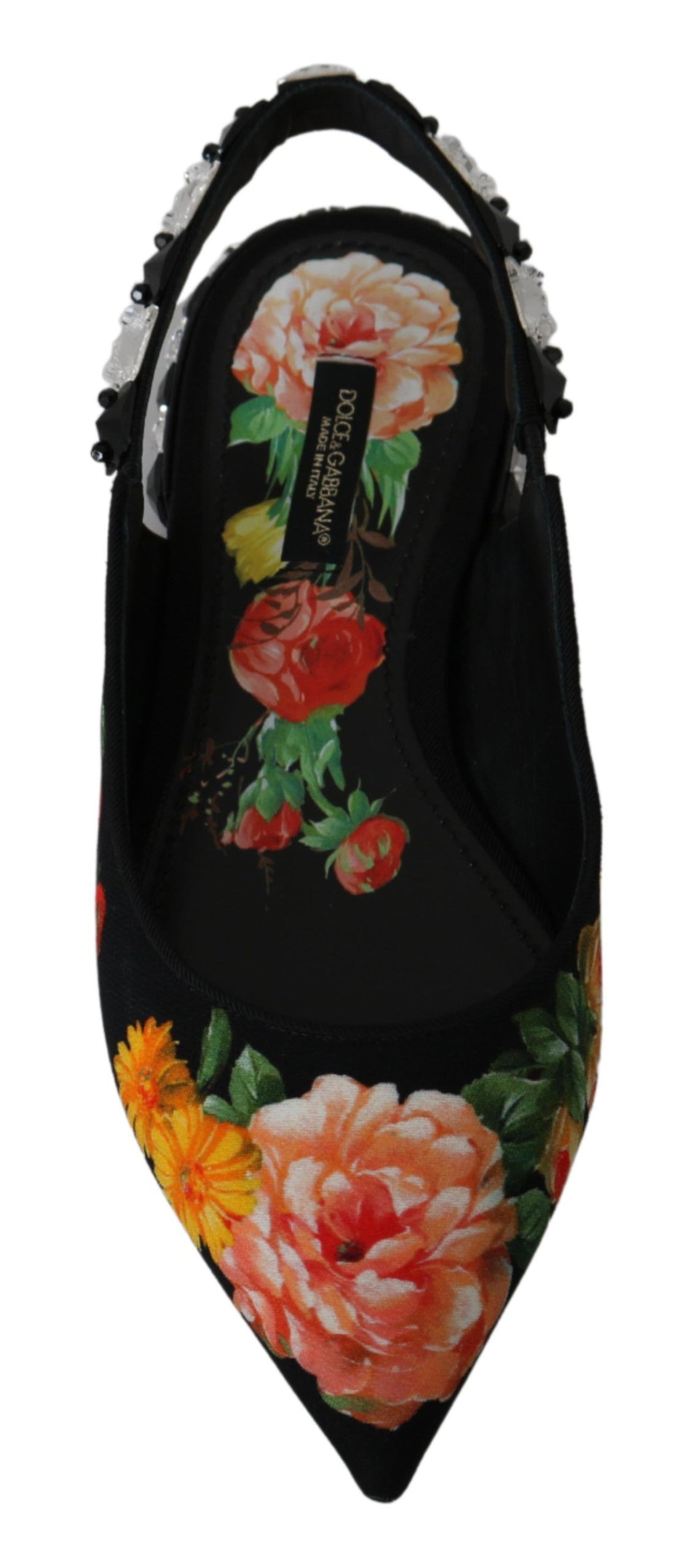 Dolce & Gabbana Black Slip On Loafers for Women side view