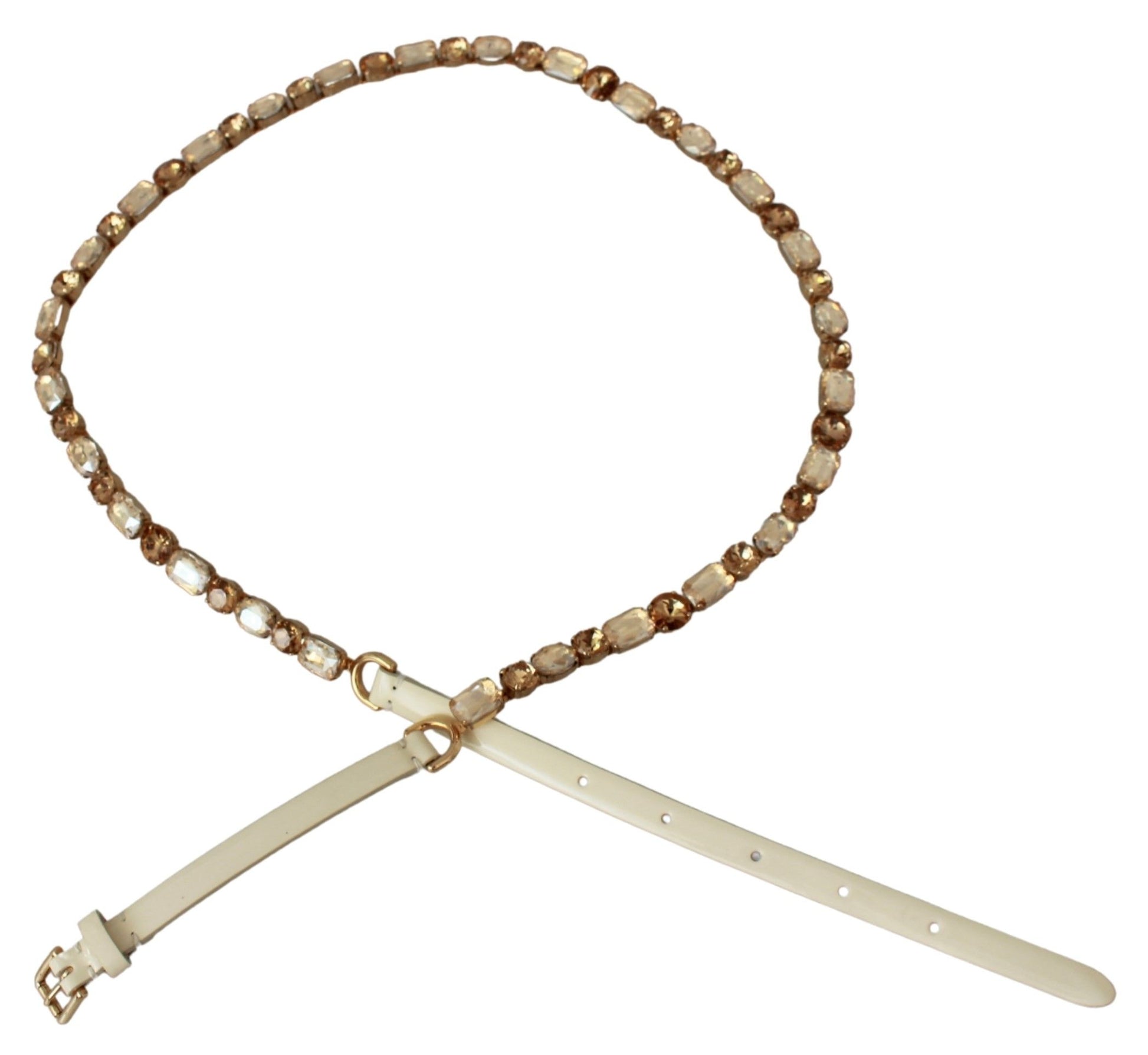 Dolce & Gabbana White High Waist Belts for Women side view