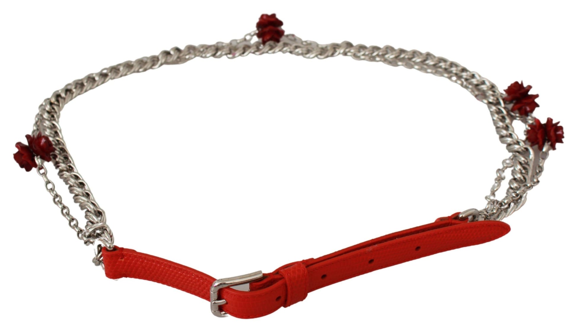 Dolce & Gabbana Red High Waist Belts for Women detail view