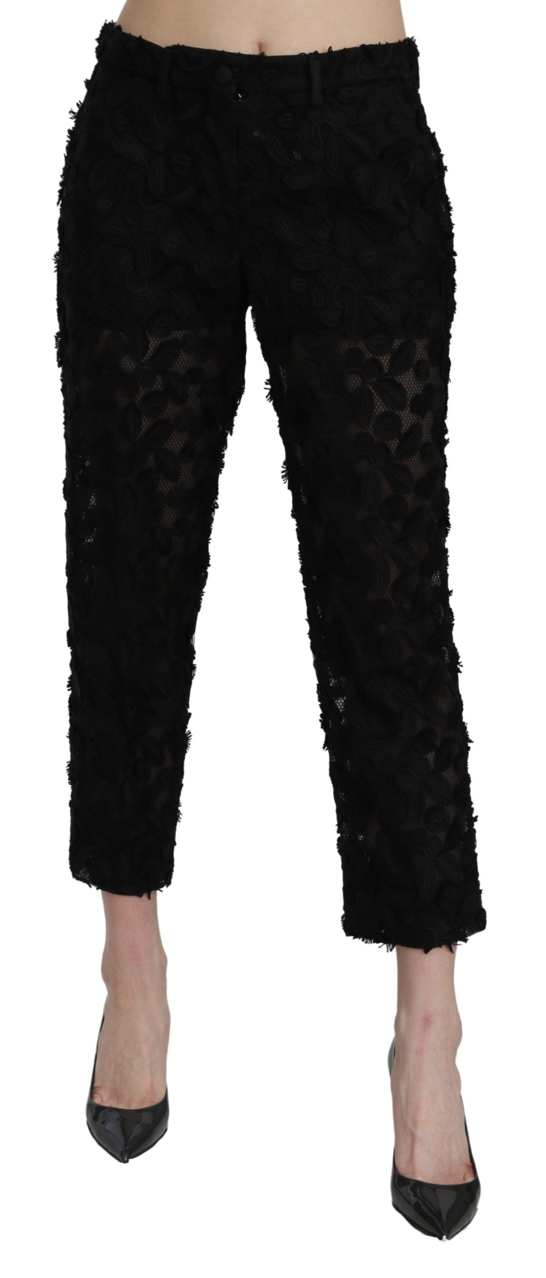 Dolce & Gabbana Black Cropped Pants for Women