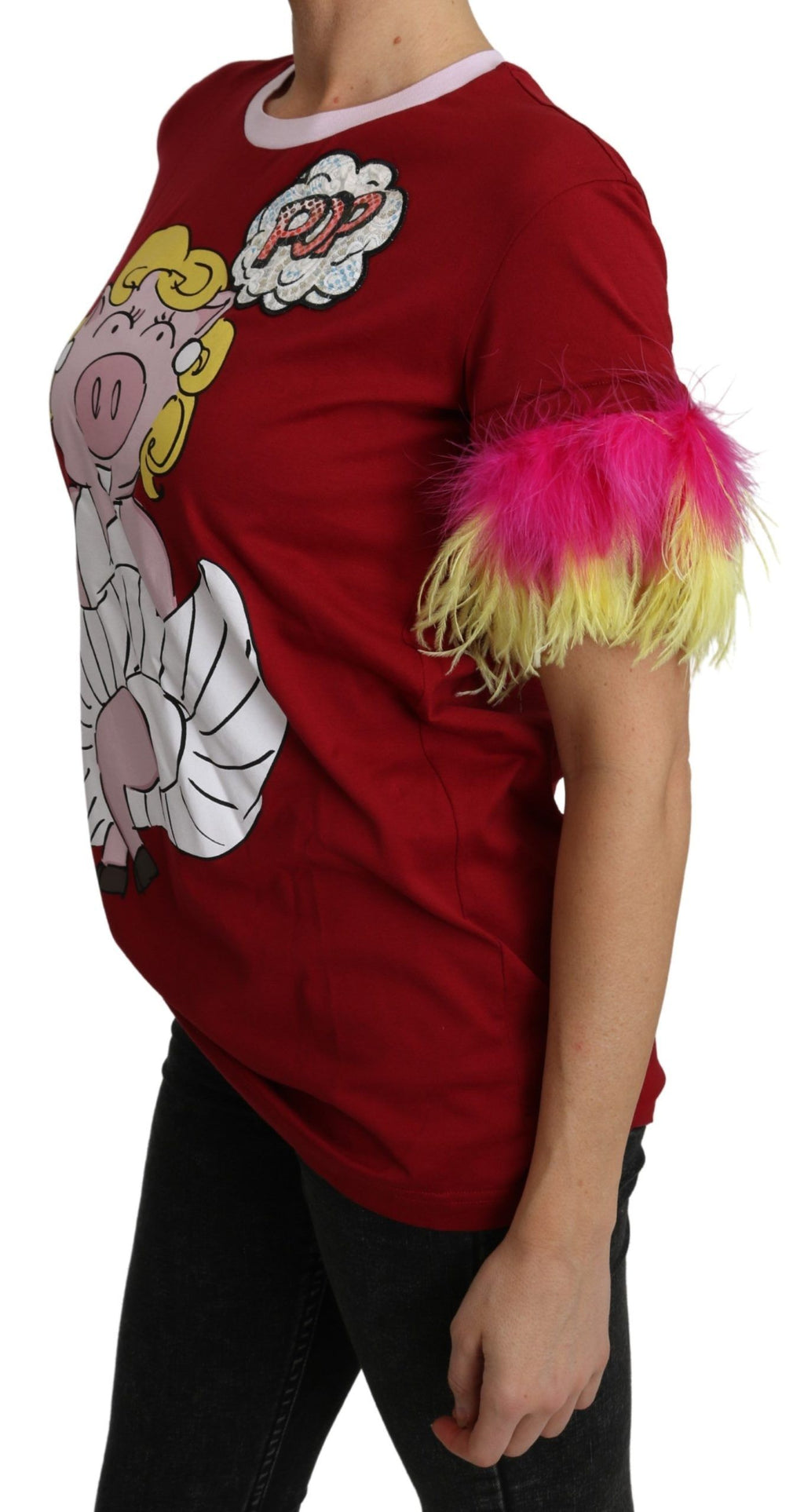Dolce & Gabbana Red T-Shirt for Women side view