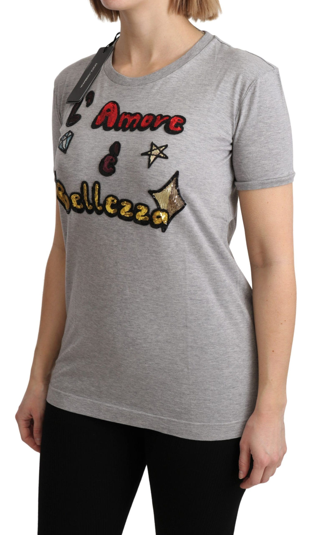 Dolce & Gabbana Grey T-Shirt for Women detail view
