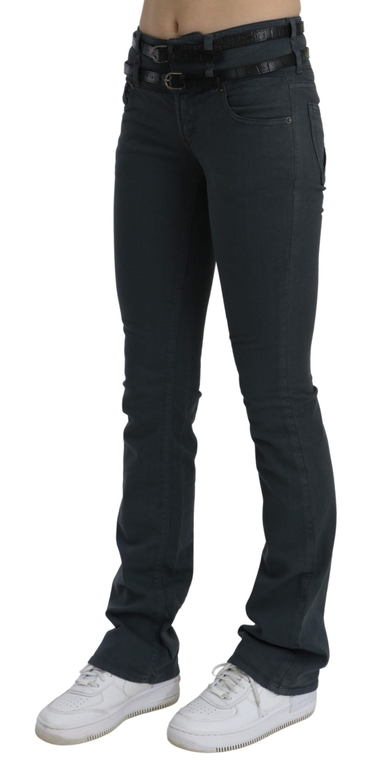 John Galliano Grey Flared Jeans for Women detail view