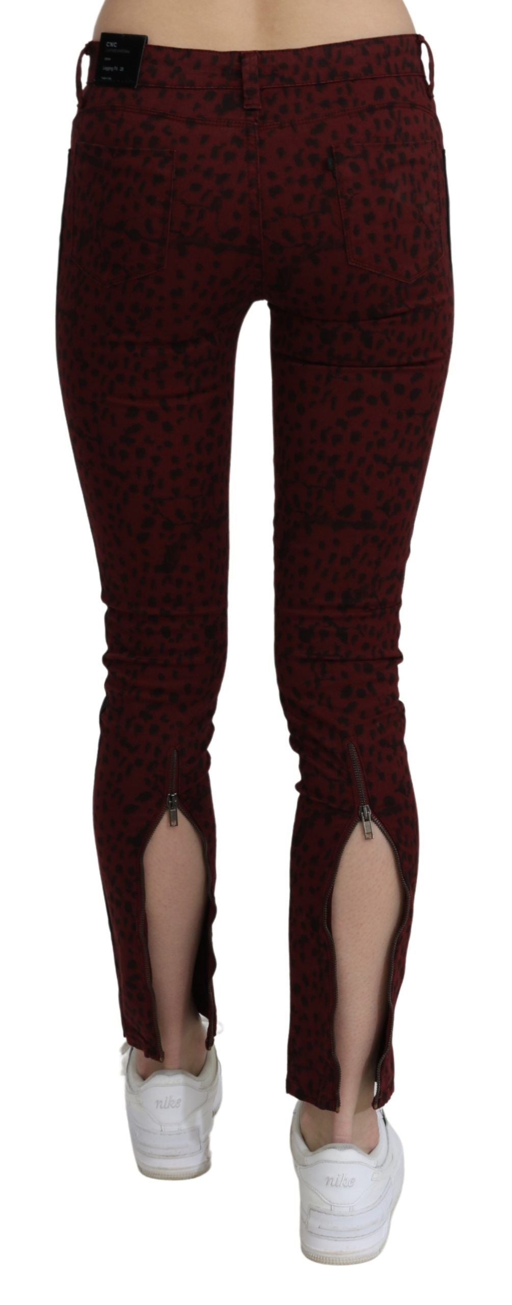 Costume National Red Slim Fit Jeans for Women side view