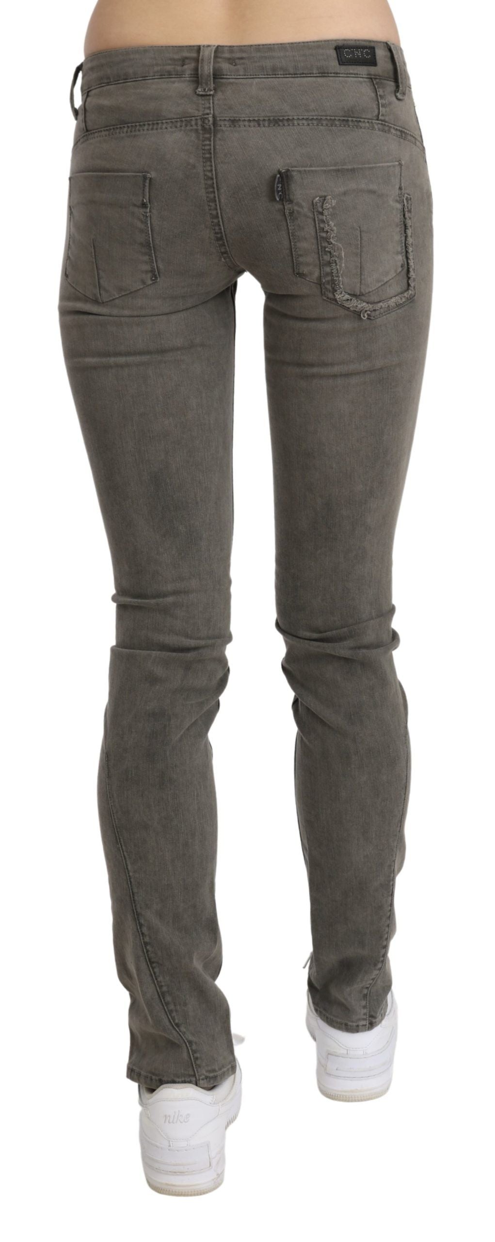 Costume National Grey Skinny Jeans for Women side view