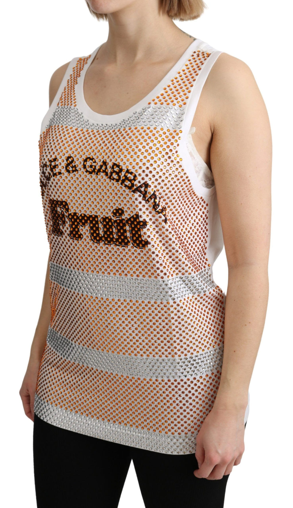 Dolce & Gabbana White Tank Tops T for Women detail view