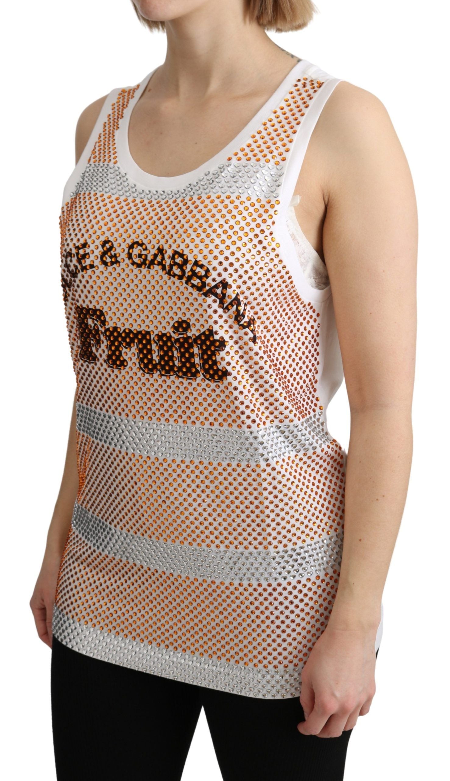 Dolce & Gabbana White Tank Tops T for Women detail view