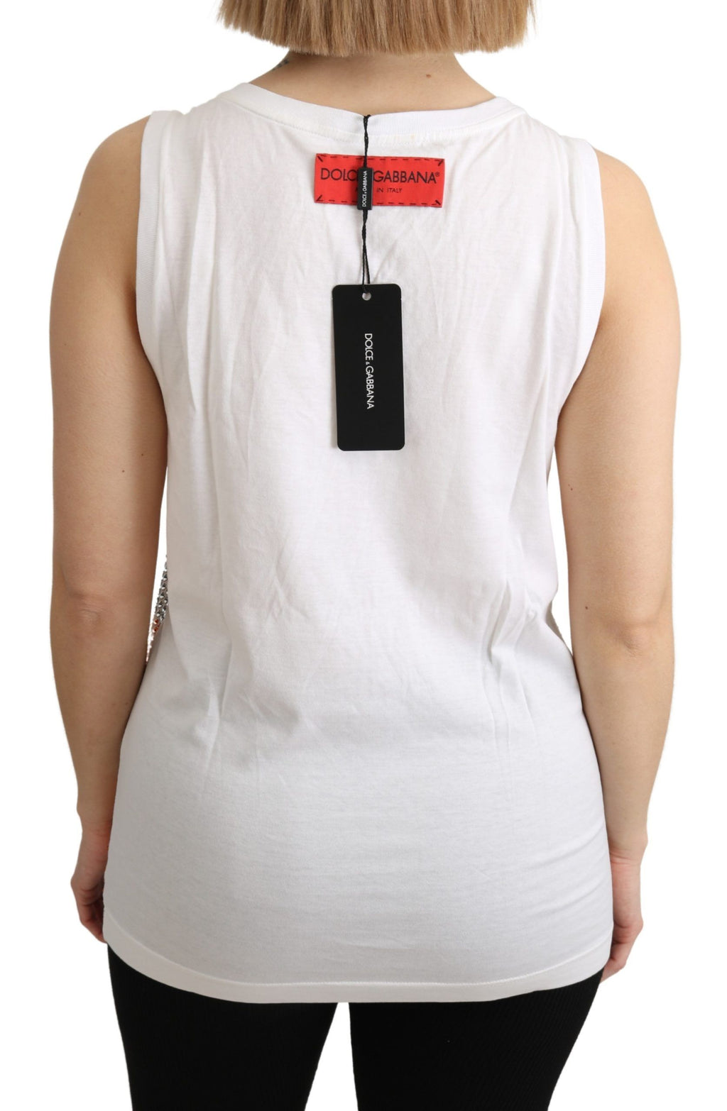 Dolce & Gabbana White Tank Tops T for Women side view