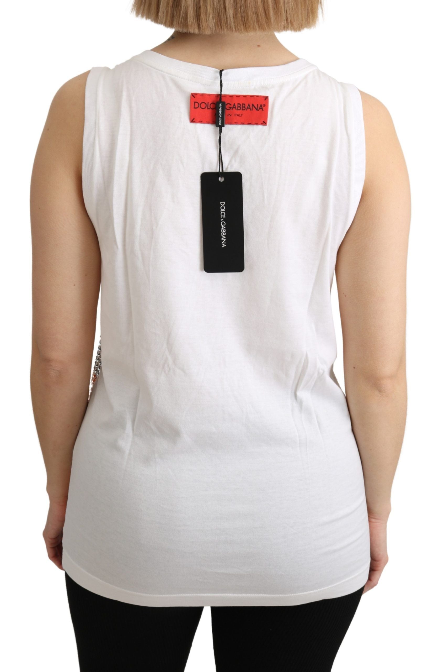 Dolce & Gabbana White Tank Tops T for Women side view