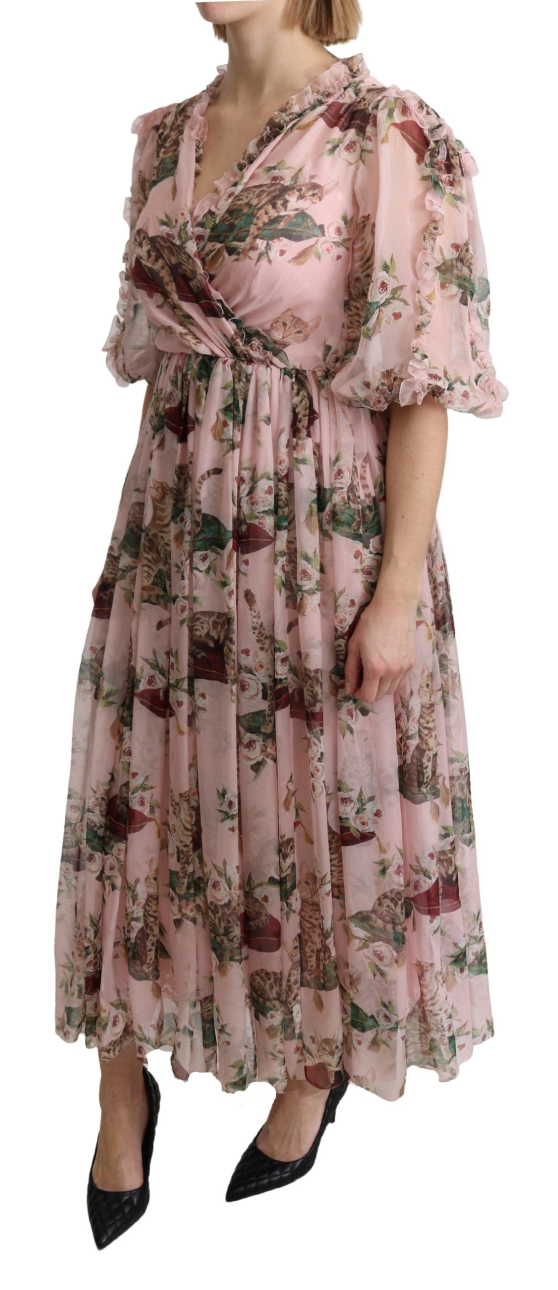 Dolce & Gabbana Pink Long Dress for Women detail view