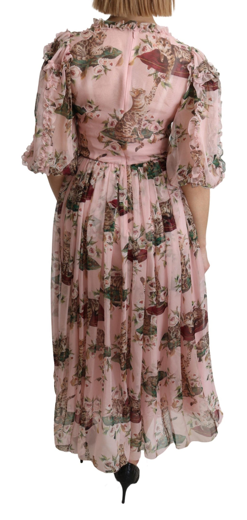 Dolce & Gabbana Pink Long Dress for Women side view