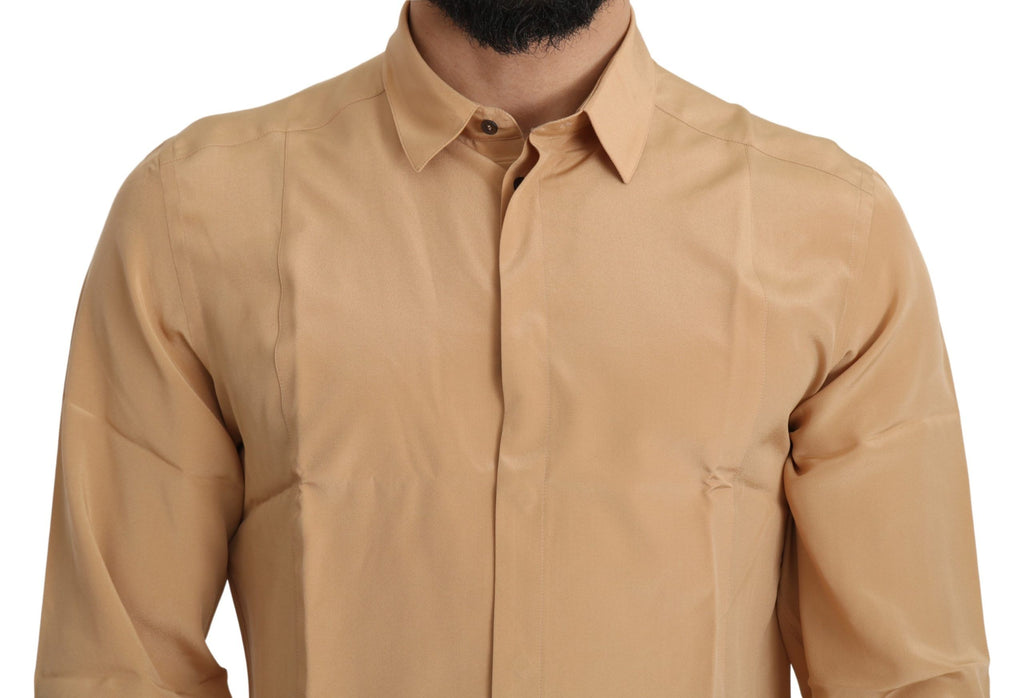 Dolce & Gabbana Yellow Dress Shirt for Men side view