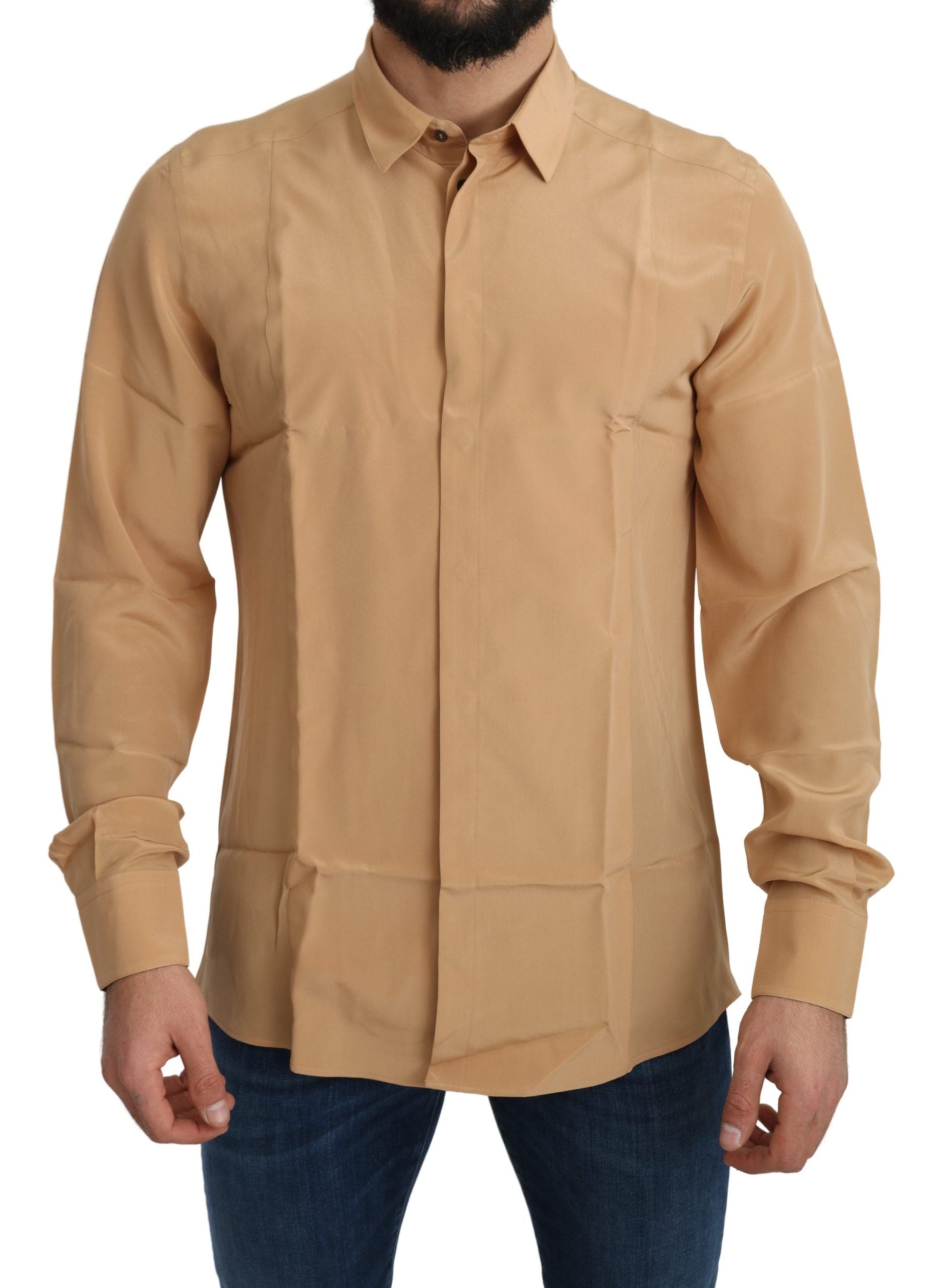 Dolce & Gabbana Yellow Dress Shirt for Men