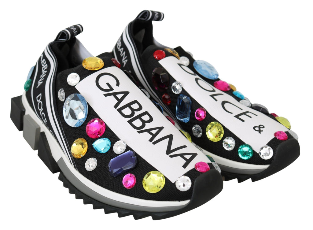 Dolce & Gabbana Black Low Top Sneakers for Women side view
