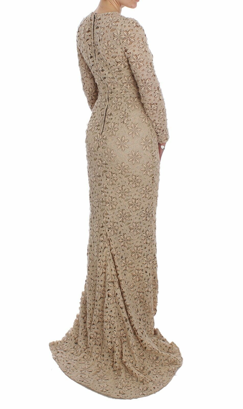 Dolce & Gabbana Beige Long Dress for Women side view